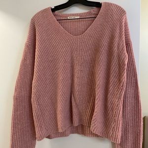Marine Layer pink V-neck sweater